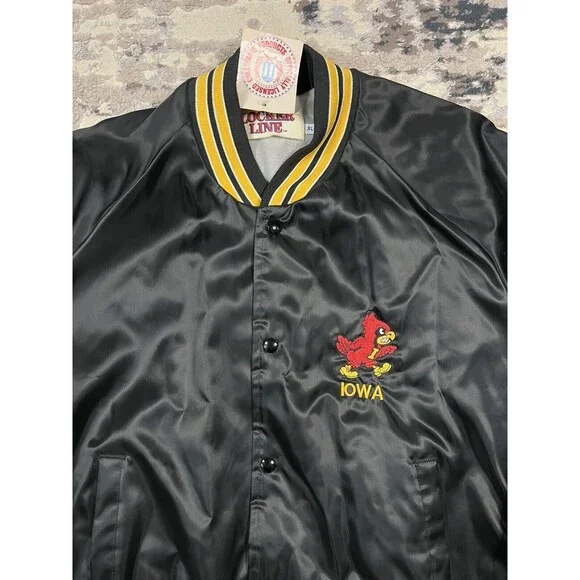 Vintage 70-80s ISU Iowa State Cyclones Locker Line Satin Jacket Size XL NWT Rare - Picture 2 of 14